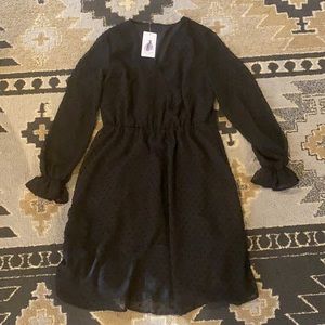 NWT Black Long Sleeve Boutique Dress